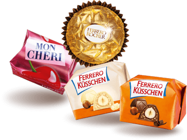 Ferrero Pralinen - Ferrero Rocher, Mon Chéri und Ferrero Küsschen